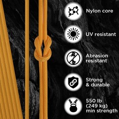 Teceum Paracord Type Iii 550 Honey Gold 200 Ft 4Mm Tactical Rope Mil-Spec