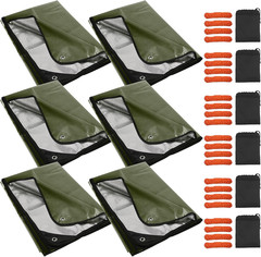 Redswing 6 Pack Heavy Duty Waterproof Emergency Thermal Tarp, Insulated Survival