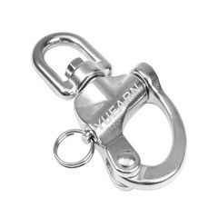 Marine Grade Quick Release Carabiner with Swivel(4-Pack), 2.75″ Corrosion-Res…