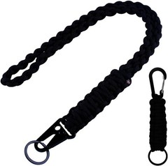 2 Pcs Heavy Duty Braided 550 Paracord Lanyard Keychain Set, Parachute Rope Neckl