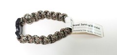 Gray Forest Camo Paracord Bracelet Crown 7ft of paracord survival camping hiking
