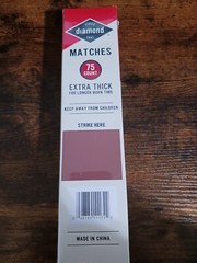 Diamond Extra Long Reach Matches Large Strike On Box Firestarter 75 Count