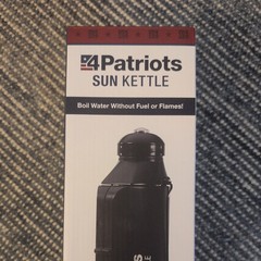 4Patriots Sun Kettle Solar Thermos Water Heater Brand New Still in Box