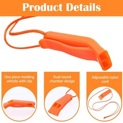 60 Pack Emergency Whistles with Lanyard | 120dB Loud Survival Whistles for Sa…