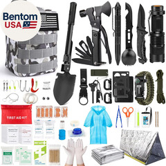 Survival Kit, 251 Pcs Survival Gear First Aid Kit with Molle System Compatible B