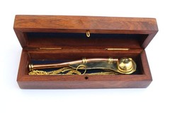 Nautical Solid Brass & Copper Boatswain 5″ Whistle 6 Inch, as show picture