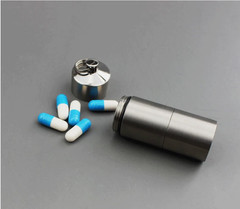 Titanium 3 Groups Storage Case Capsule Seal Container Keychain Outdoor EDC Tool