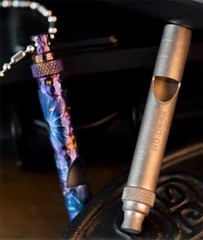 TC4 Titanium Safty Whistle EDC Outdoor Emergency Survival Whistle Pet Training