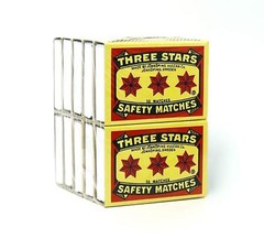 20 Bx Three Stars Safety Matches Cerillos 3 Estrellas Camping Outdoor Cooking A