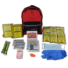 2 Person Emergency Kit 3 Day Survival Backpack Natural Disasters Prepared Red US