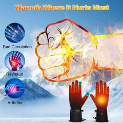 Quidnunc Heated For Men Rechargeable Liner Gloves7.4V 2200Mah Battery