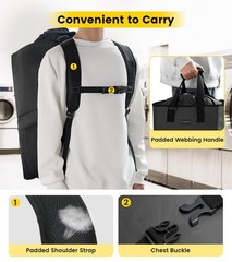 Vorspack Laundry Bag Backpack – Extra Large Laundry Bags with Shoulder Straps…