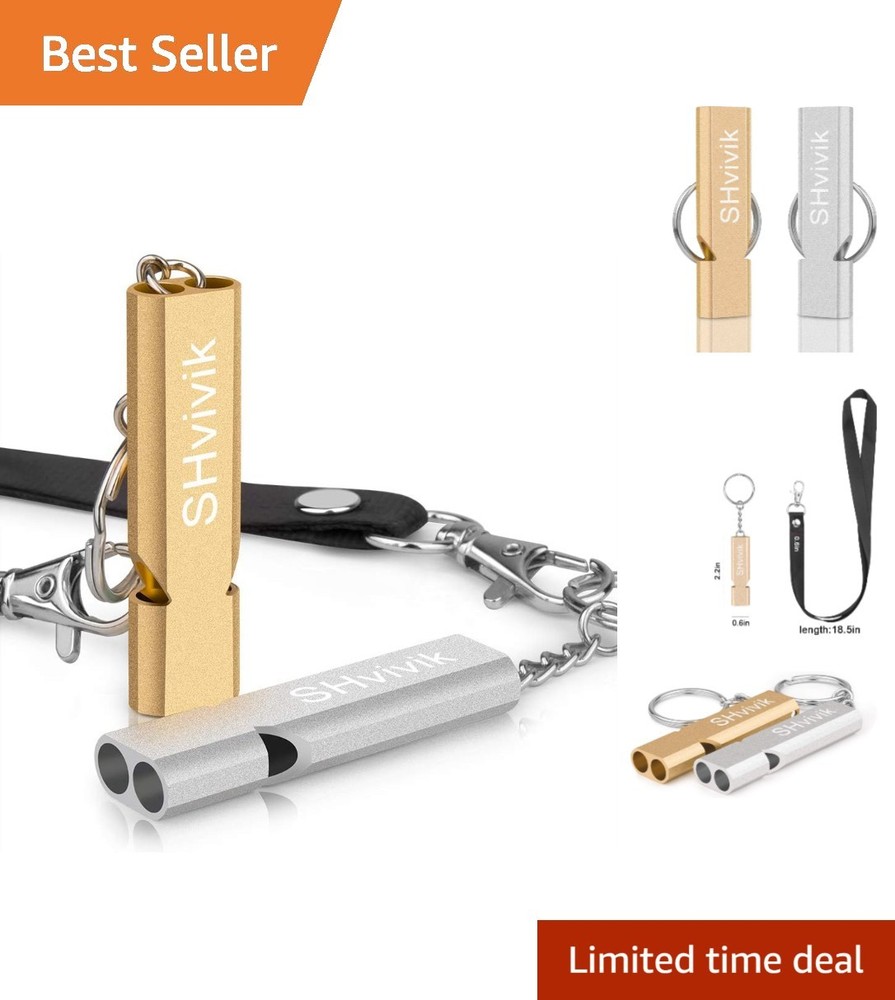 Dual-Tube Emergency Survival Whistles Set