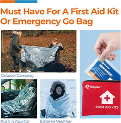 Emergency Blankets 10 Packs, 84″ L X 52″ W, Bulk Survival Blankets for Disaster