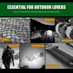 30m 7-Core 550 Paracord Rope Dia.4mm Cord For Outdoor Camping Parachute Survival