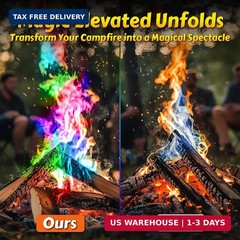 HGD (30 Pack) Magic Campfire Fire Color Changing Packets for Fire Pit, Indoor/Ou