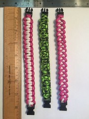 Paracord Bracelets, Set of 3, Small/Medium Assortment, Fashion + Survival