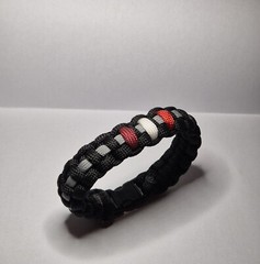 Elegant Paracord Bracelet 18-19cm (Black, Grey, Bordeaux, White) Handmade
