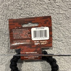 SecureLine Military Grade Paracord Bracelet Black Nylon 7ft 550lb Strong Durable