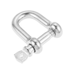 2×M12 D Shape Shackle SUS304 For Mounting Ropes Cables Straps Chains Trailers