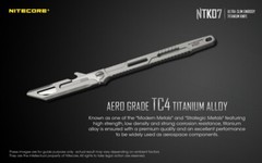 Nitecore NTK07 Titanium Knife – EDC Everyday Carry Knife with Replaceable Blade