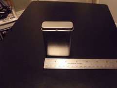 Emergency/Survival Metal Tin w/Hinged Lid: Tall/Vertical Design Large Size