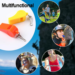 7 Pack Coaches Whistles with Lanyard – Loud Sound for Sports and Emergencies