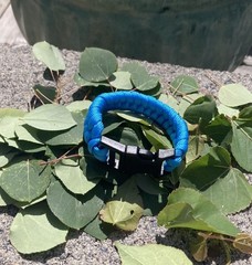 550 Paracord Bracelet, S (4.5”-7”) Hand crafted blue fishtail design