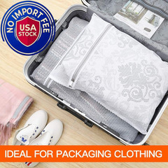 Kimmama Laundry Mesh Wash Bags, Lingerie Bags 1L(16×20″)+1M(12×16″), White