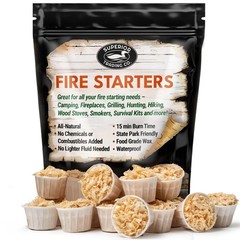 Fire Starter Pods – 30 Extra Large Resealable Packs for Campfires, BBQ, Grill &