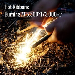 HUGE FERRO ROD Emergency FIRE STARTER Flint & Military Paracord Survival Camping