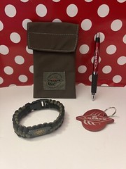 Lot Amerex Defense Army Green Paracord Emergency Survival Bracelet Phone Holder