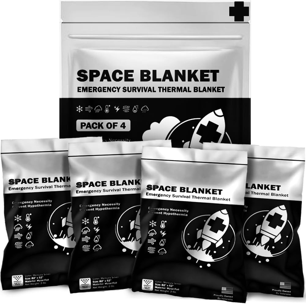 Survival Emergency Mylar Thermal Blankets -Space Blanket Survival Kit Camping Bl
