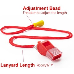12 Pack Sport Whistles with Lanyar for Coaches, Referees and Officials