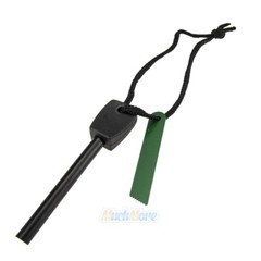 2x Survival Magnesium Flint Stone Fire Starter Emergency Lighter Kit For Camping