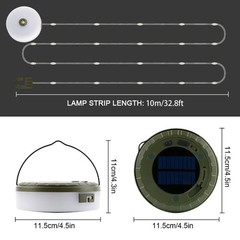Solar Camping Lantern with 10m LED Light Strip | PrepPro