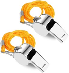 35 Pack Stainless Steel Referee Whistles with Lanyard – Loud, Durable, Reliable