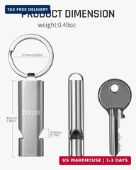 TISUR Loud Emergency Whistles,130db+ Lifeguard Safety Whistle Keychain for Survi