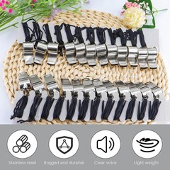 24 Piece Whistle, Stainless Steel Whistle with Cord, Whistle Suitable…