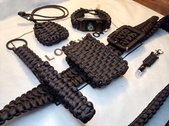 Paracord survival set belt wallet bracelet Spike tool knife neck pouch fob