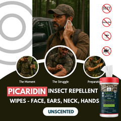 Zone Realtree Picaridin Unscented Insect Repellent Wipes
