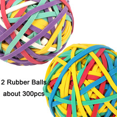 AMUU Rubber Band Ball 2 Pack Size 33 Rubber Bands 300Pcs Wide Strong | Colors Ru