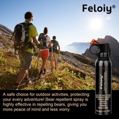 Feloiy 11 oz. Bear Repellent Spray, 30 ft Range NEW EPA Approved