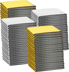 100 Pack Emergency Thermal Blankets Silver Foil Survival Blanket Kit for Outdoor