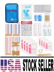 131 Pcs First Aid Kit Medical Emergency Trauma Military Survival Travel 10 Sets
