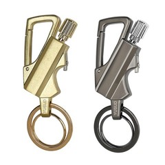 YUSUD 2 Pack Permanent Match Infinity Lighter with 6.24 inches, Grey and Gold