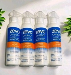 Zevo On Body Mosquito + Tick repellent Lotion 5.8 fl. oz 4 Bottles