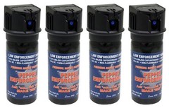 Pepper Enforcement (Pack of 4) 2 oz. Stream Pepper Spray 10% OC Police Strength