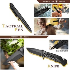 Gifts for Men Dad Husband Him, Survival Kit, Emergency survival kit, Black