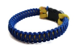 Paracord Bracelet 550 Yellow/Ultra M. Blue Micro Cord U.S. Seller – Handmade